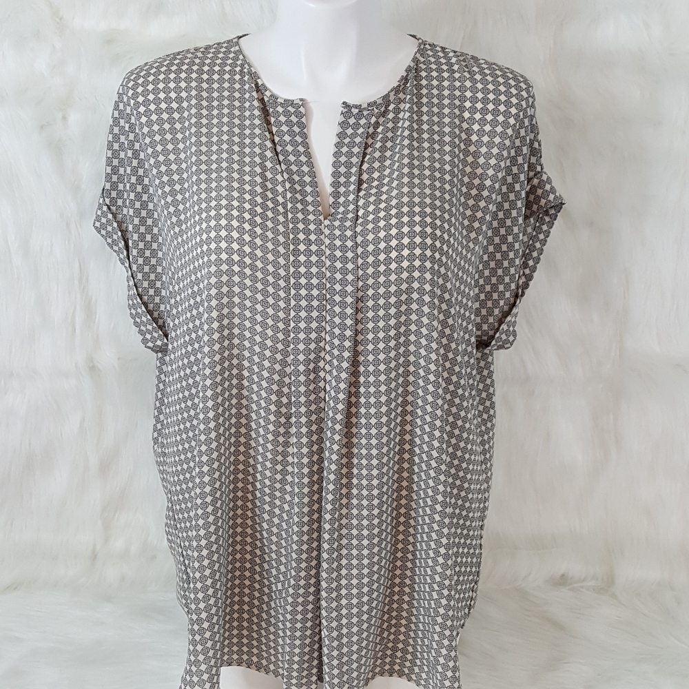 Max Studio Grey Short Sleeve Popover Top Size 2X - Picture 6 of 8